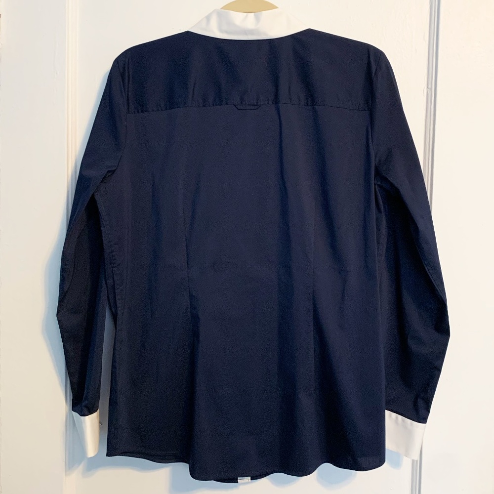 Navy & White Blouse | Size 6 - Picture 6 of 7